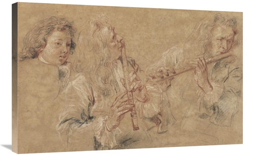 Global Gallery GCS-455027-2436-142 24 x 36 in. Two Studies of a Flutis