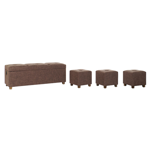 Chest DKD Home Decor Wood Brown Linen (121 x 41 x 45.5 cm) (33.5 x