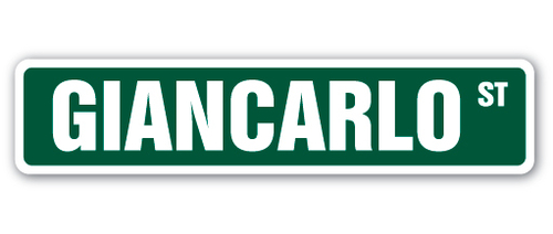 SignMission SS-GIANCARLO 4 x 18 in. Childrens Name Room Street Sign - 