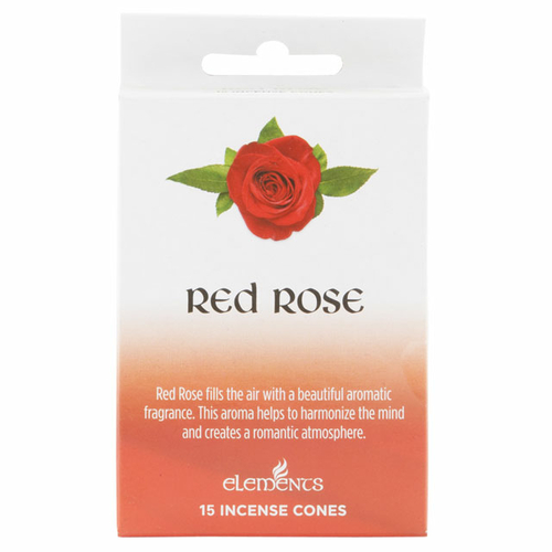 12 Packs of Elements Red Rose Incense Cones