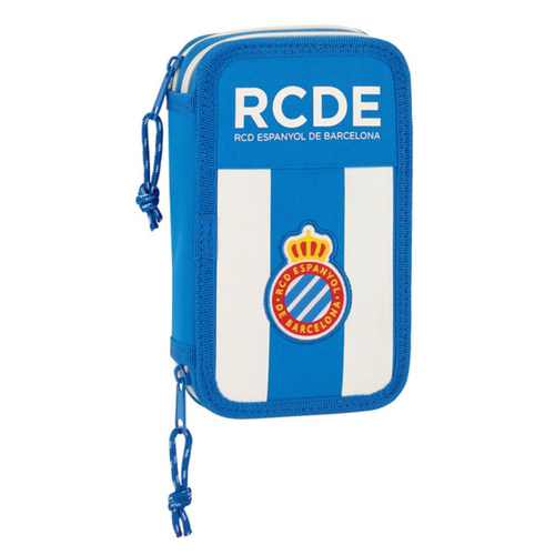 Double Pencil Case RCD Espanyol Blue White 12.5 x 19.5 x 4 cm (28