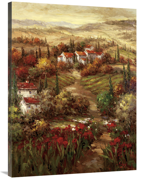 Global Gallery GCS-132422-3040-142 30 x 40 in. Tuscan VIllage Art Prin