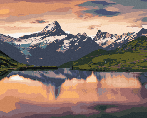 Paint by Numbers - SUNRISE ON LAKE BACHALPSEE