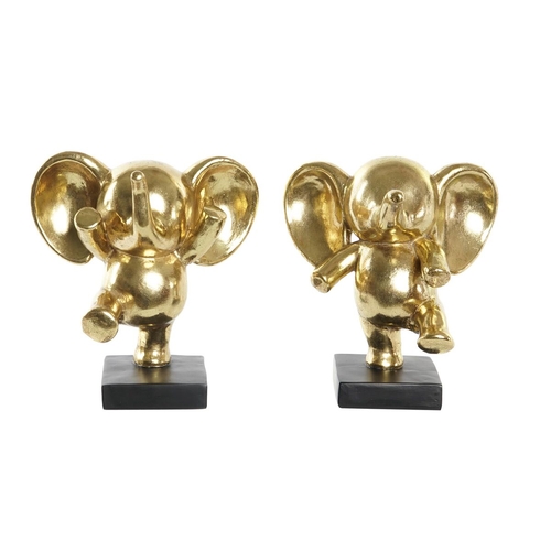 Decorative Figure DKD Home Decor 19 x 14 x 20,5 cm Elephant Black