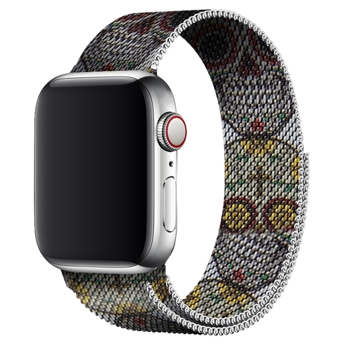 Milanese Loop Band 44mm 40mm Skull Design For