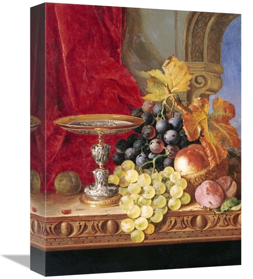 Global Gallery GCS-268211-16-142 16 in. Grapes & a Peach Art Print - E