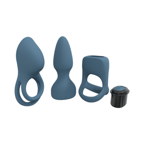 LoveLine Pleasure Kit 10 Speed Silicone Rechargeable Waterproof Blue