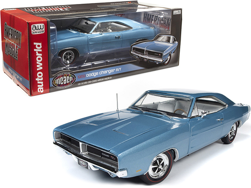 1969 Dodge Charger R/T Hardtop B3 Light Blue Metallic with White