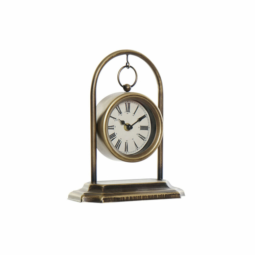 Table clock DKD Home Decor 20 x 10,5 x 25 cm Crystal Golden Iron