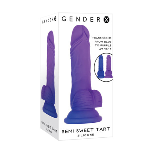 Gender X Semi Sweet Tart Color-Changing 5.5 in. Realistic Silicone