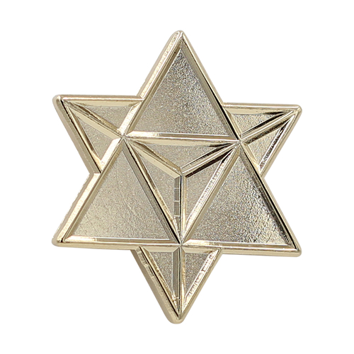 Star Merkaba / Tetrahedron – Enamel Pin (Gold)