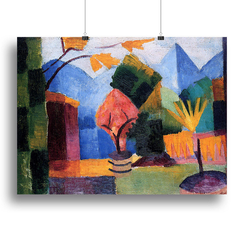 Garden on the lake of Thun by Macke Canvas Print or Poster