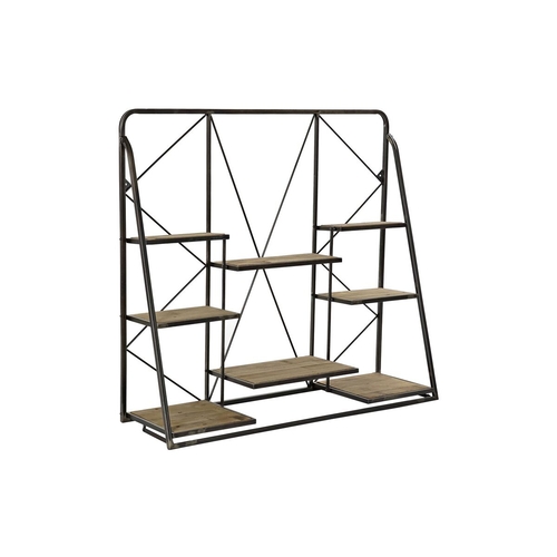 Shelves DKD Home Decor Natural Black Metal MDF (87,5 x 27 x 81,5 cm)