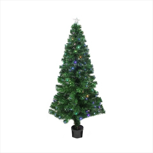 4 ft. Fiber Optic Tree 130 Tips - 130 Multi LED Lights