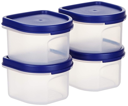 Modular Plastic Storage Containers with Lid SET OF 4