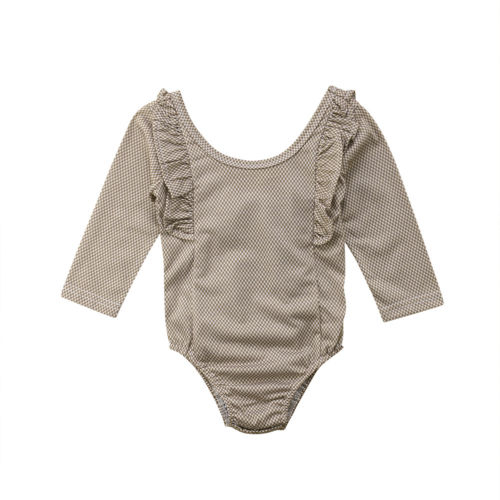 Casual Newborn Kids Baby Girls Ruffles O-Neck