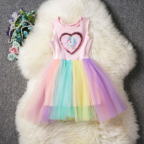 Cute Toddler Girls Sleeveless Tulle Princess Party