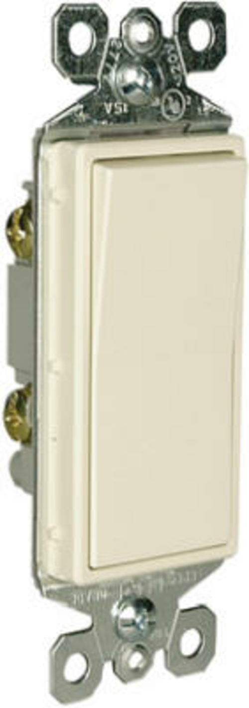 Pass & Seymour TM870LACC10 Single Pole Switch- 15A- Light Almond