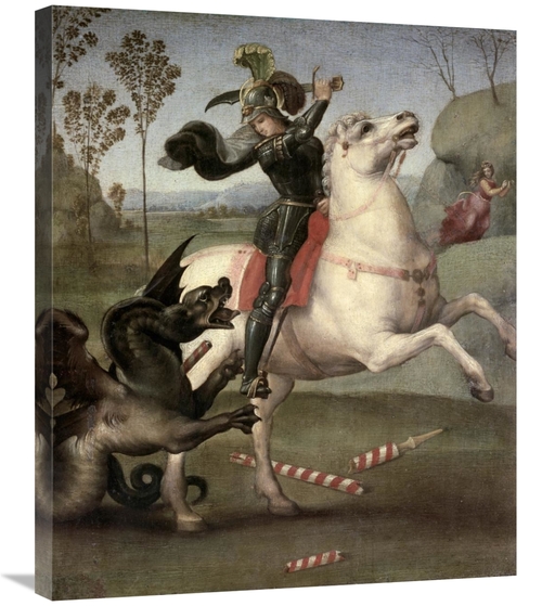 Global Gallery GCS-279534-30-142 30 in. St. George Fighting the Dragon