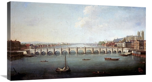 Global Gallery GCS-266943-36-142 36 in. A View of the Thames at Westmi