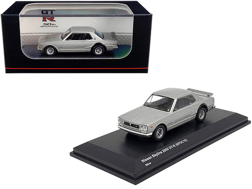 Nissan Skyline 2000GT-R (KPGC10) Silver \GT-R 50th Anniversary\" 1/64