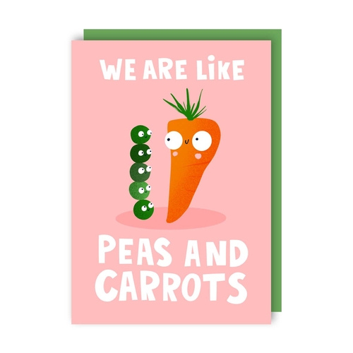 Peas and Carrots Love Card (Pack of 6)