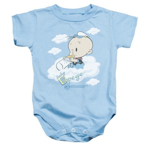 Trevco Popeye-Baby Clouds Infant Snapsuit, Light Blue - Large 18 M