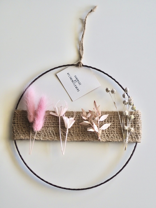 Dried Flower Wreath | Jute Ribbon Wreath 