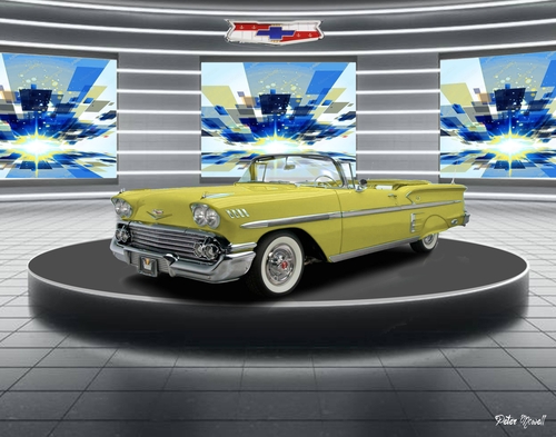 1958 Chevy Convertible Mouse Pad Classic Muscle Car