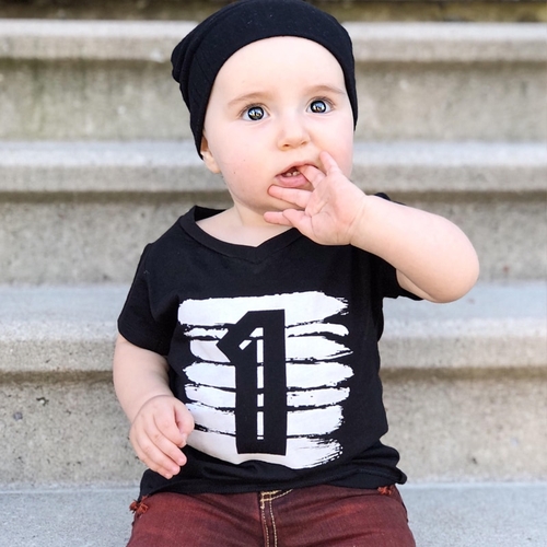 Summer Baby Boys T shirt For Boy Tops White Black