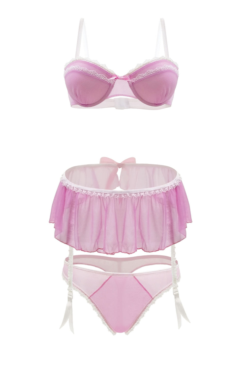 Pink Lady 3 Piece Set - Strawberry Cream - Large/ X-Large