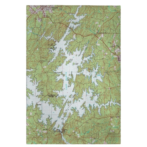 Betsy Drake GT975 20 x 20 in. Lake Martin, AL Nautical Map Guest T