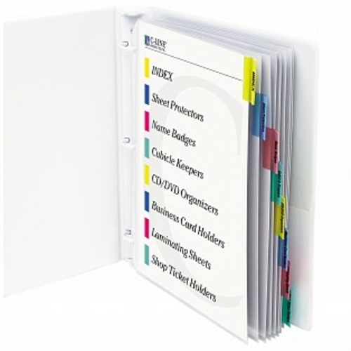 C-Line Products 05580 2 in. Sheet Protectors With Index Tabs, Asso