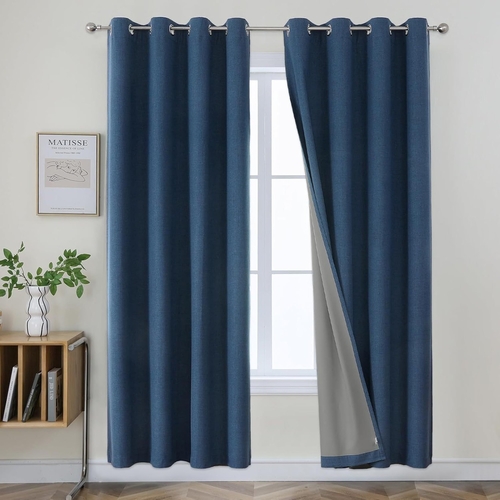 Blackout Curtains Length 2 Panels Set (SIZE-84x52inch)