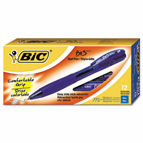 Bic BU311BE BU3 Retractable Ballpoint Pen  1.0 mm  Blue