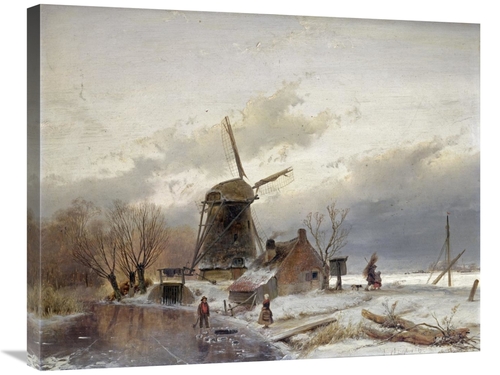 Global Gallery GCS-268519-30-142 30 in. A Frozen River Landscape with 