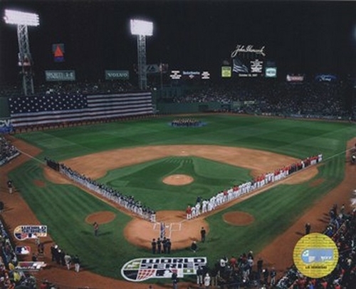 Fenway Park First Game Of 2007 World Series National Anthem Sports Pho