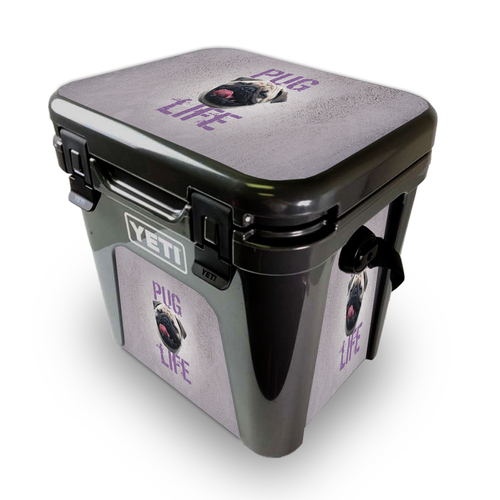 MightySkins YEROAD24-Pug Life Skin for Yeti Roadie 24 Hard Cooler - Pu