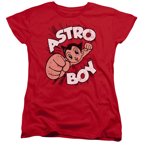 Trevco ABOY103-WT-5 Astro Boy & Flying Womens Cotton Short Sleeve T-Sh