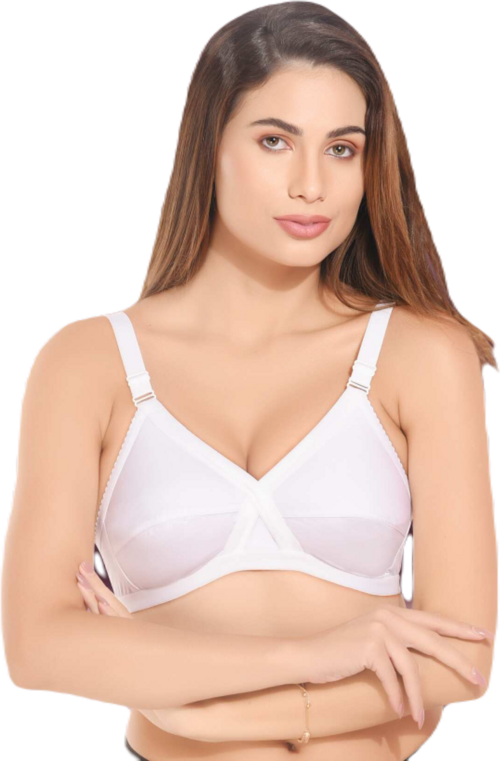 Comfortfit Non-Padded Non-Wired Molded Full Coverage Bra  White