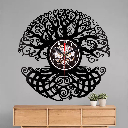 MAGIC TREE HANDMADE VINYL RECORD WALL CLOCK FAN GIFT