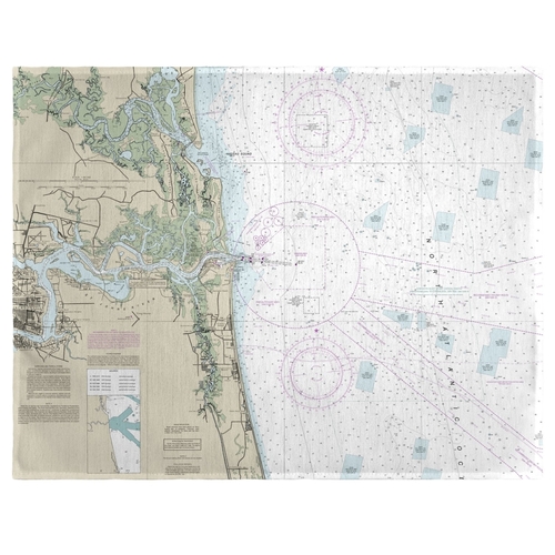 Betsy Drake PM11488JB Jacksonville, FL Nautical Map Place Mat,
