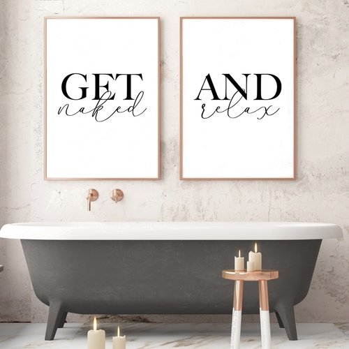 Get Naked and Relax Posters and Prints Toilet Life