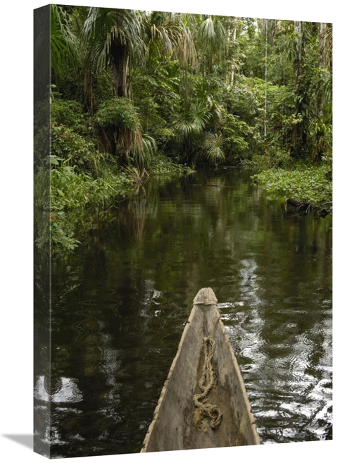 Global Gallery GCS-453075-1624-142 16 x 24 in. Dugout Canoe in Blackwa