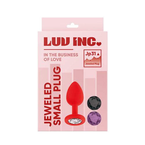 Luv Inc Jp31 Jeweled Small Plug Silicone with 3-Piece Interchangeable