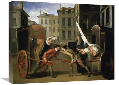 Global Gallery GCS-277689-22-142 22 in. Two Coaches Art Print - Claude