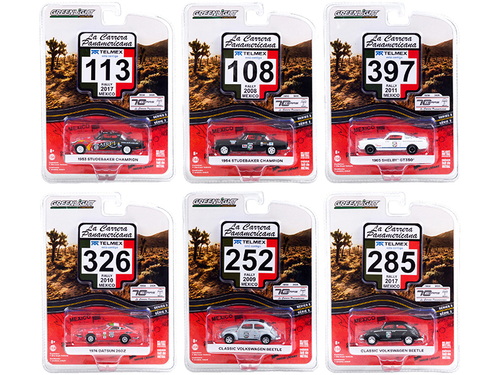 \La Carrera Panamericana\" 70 Years Anniversary (1950-2020) Set of 6