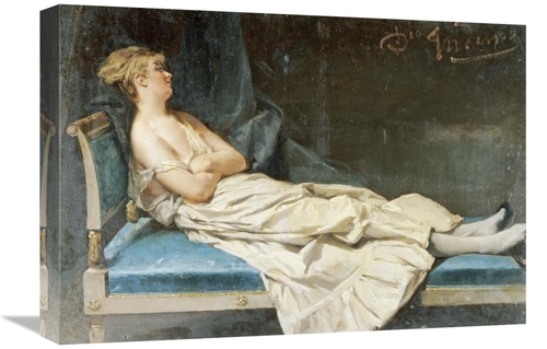 Global Gallery GCS-266616-22-142 22 in. A Lady Reclining on a Chaise L