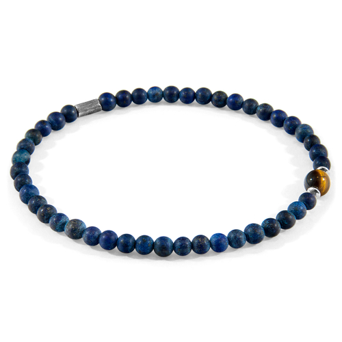 Sodalite and Tigers Eye Walter Silver and Stone SKINNY Bracelet