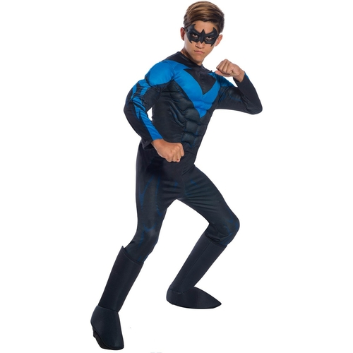 Rubies 278924 Halloween Dc Comics Boys Deluxe Nightwing Costume - Larg